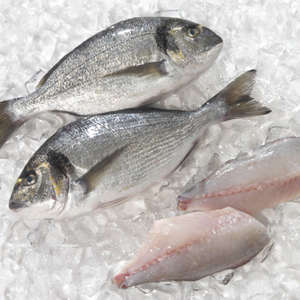 Dorade met huid losse filet